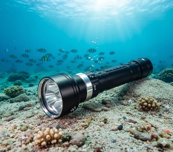 Zemūdens Led Lukturis Cree XM-L T6, 3X diodes (komplektā ar lādētāju un akumulatoriem)